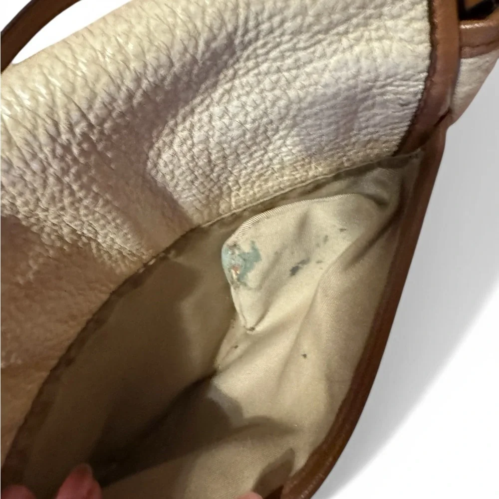 Coach Hadley Leather D1494-F31664 Crossbody Handbag Colorblock Ivory & Brown